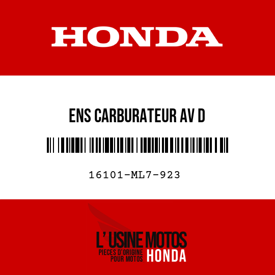 image de 16101-ML7-923 ENS CARBURATEUR AV D