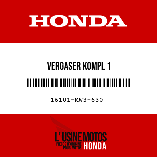 image de 16101-MW3-630 VERGASER KOMPL 1