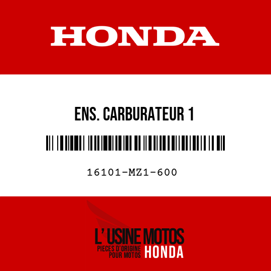 image de 16101-MZ1-600 ENS. CARBURATEUR 1