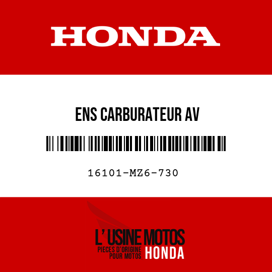 image de 16101-MZ6-730 ENS CARBURATEUR AV