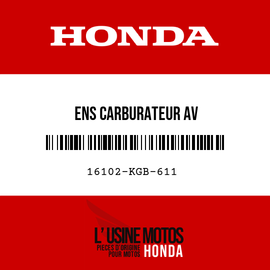 image de 16102-KGB-611 ENS CARBURATEUR AV