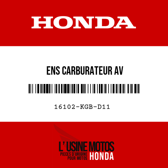 image de 16102-KGB-D11 ENS CARBURATEUR AV