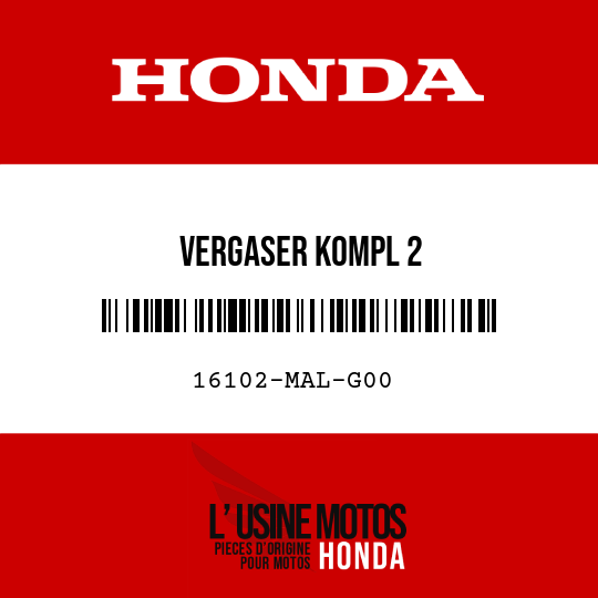 image de 16102-MAL-G00 VERGASER KOMPL 2