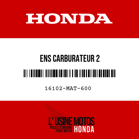 image de 16102-MAT-600 ENS CARBURATEUR 2