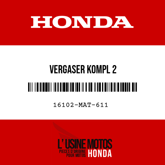 image de 16102-MAT-611 VERGASER KOMPL 2
