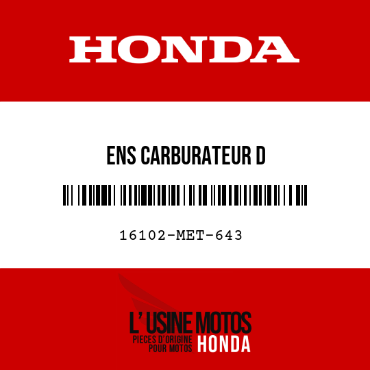 image de 16102-MET-643 ENS CARBURATEUR D