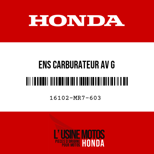 image de 16102-MR7-603 ENS CARBURATEUR AV G