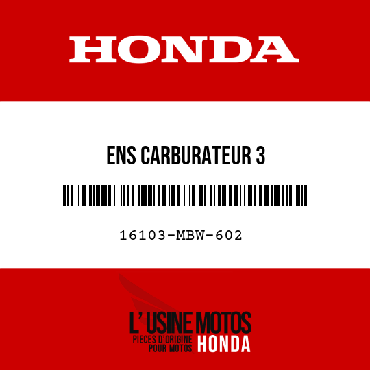 image de 16103-MBW-602 ENS CARBURATEUR 3