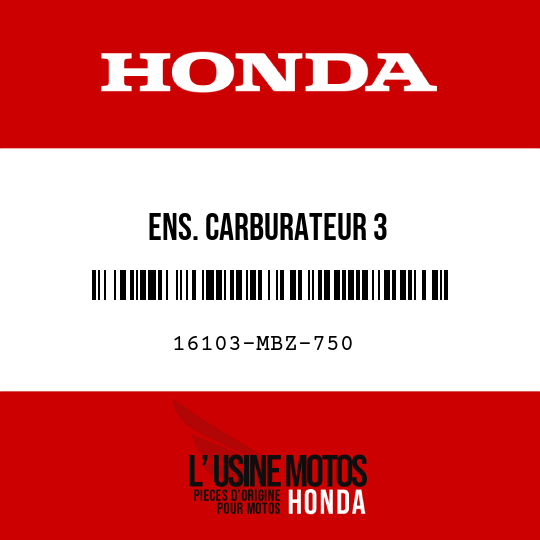 image de 16103-MBZ-750 ENS. CARBURATEUR 3