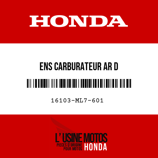 image de 16103-ML7-601 ENS CARBURATEUR AR D
