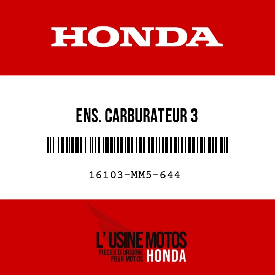 image de 16103-MM5-644 ENS. CARBURATEUR 3
