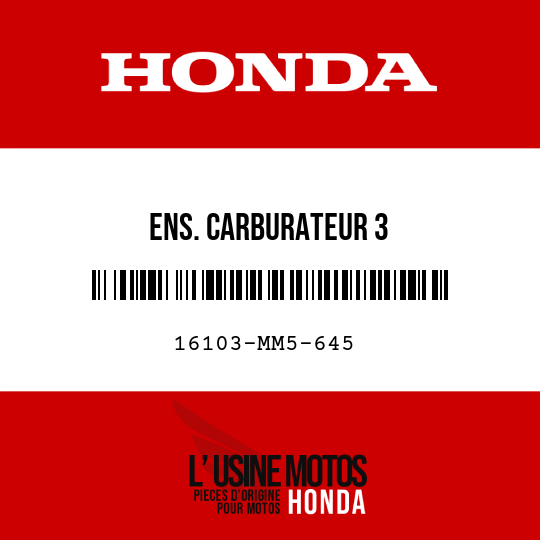 image de 16103-MM5-645 ENS. CARBURATEUR 3