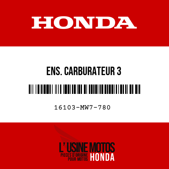 image de 16103-MW7-780 ENS. CARBURATEUR 3