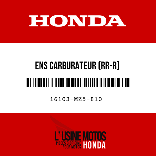 image de 16103-MZ5-810 ENS CARBURATEUR (RR-R)