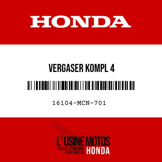 image de 16104-MCN-701 VERGASER KOMPL 4