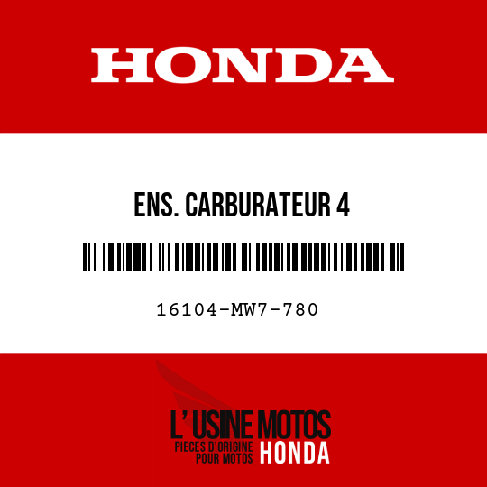 image de 16104-MW7-780 ENS. CARBURATEUR 4