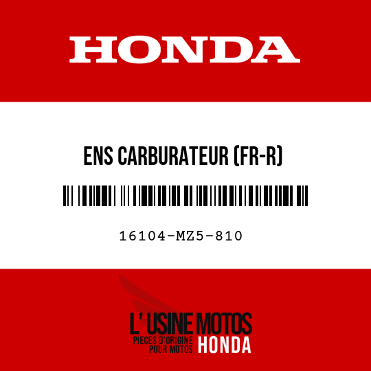 image de 16104-MZ5-810 ENS CARBURATEUR (FR-R)
