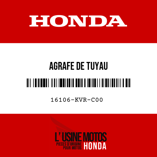 image de 16106-KVR-C00 AGRAFE DE TUYAU