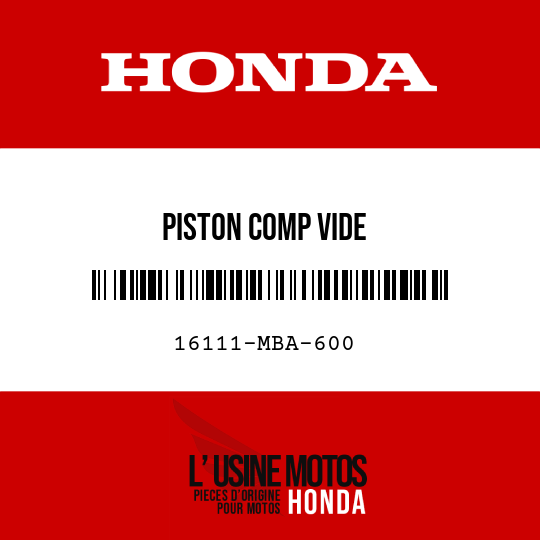 image de 16111-MBA-600 PISTON COMP VIDE