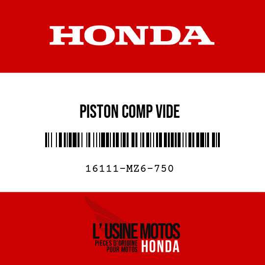 image de 16111-MZ6-750 PISTON COMP VIDE