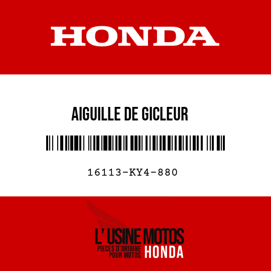 image de 16113-KY4-880 AIGUILLE DE GICLEUR