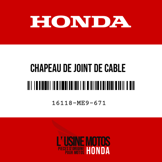 image de 16118-ME9-671 CHAPEAU DE JOINT DE CABLE