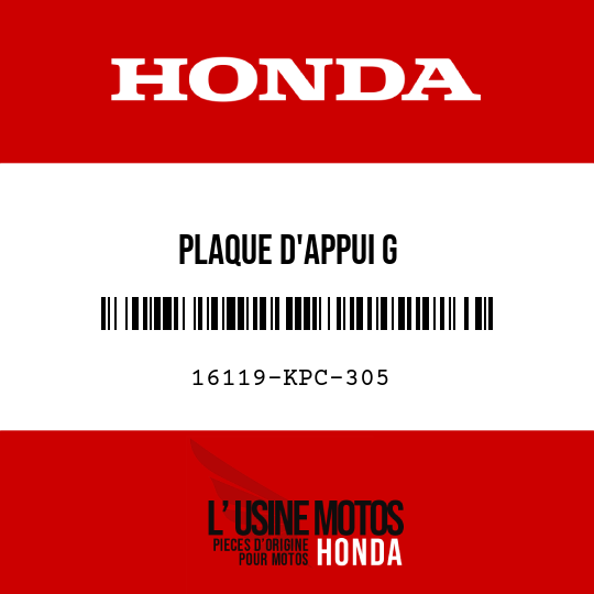 image de 16119-KPC-305 PLAQUE D'APPUI G