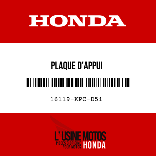 image de 16119-KPC-D51 PLAQUE D'APPUI