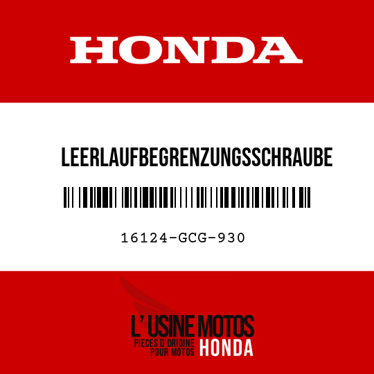 image de 16124-GCG-930 LEERLAUFBEGRENZUNGSSCHRAUBE