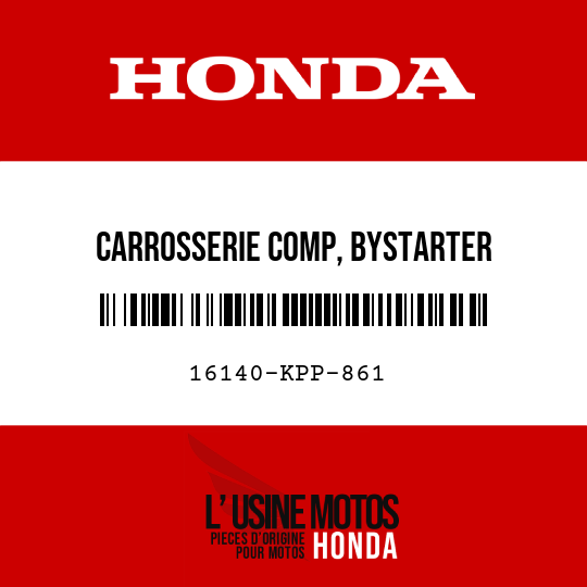 image de 16140-KPP-861 CARROSSERIE COMP, BYSTARTER