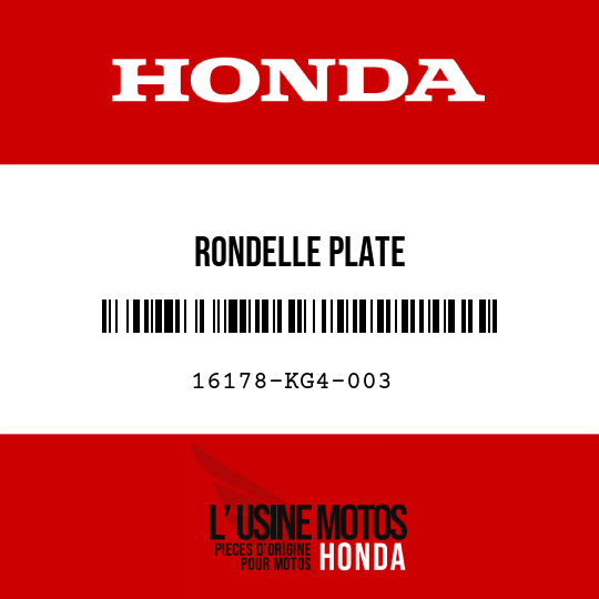 image de 16178-KG4-003 RONDELLE PLATE