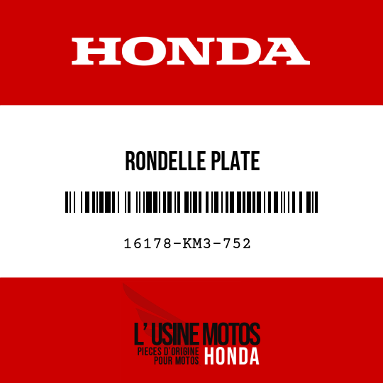 image de 16178-KM3-752 RONDELLE PLATE