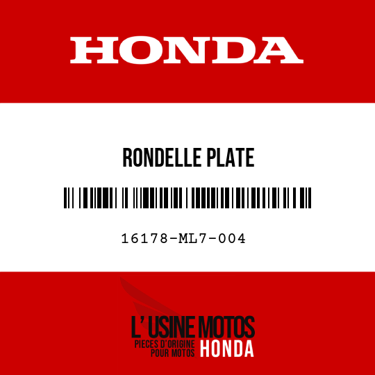 image de 16178-ML7-004 RONDELLE PLATE