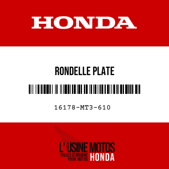 image de 16178-MT3-610 RONDELLE PLATE