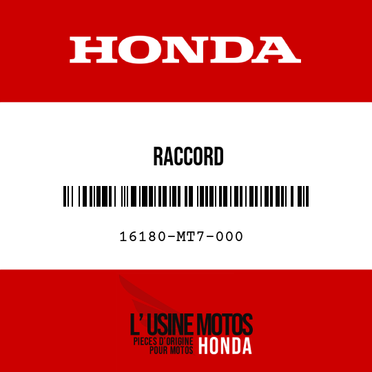 image de 16180-MT7-000 RACCORD