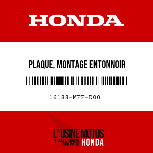 image de 16188-MFF-D00 PLAQUE, MONTAGE ENTONNOIR