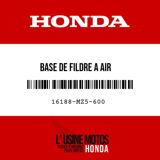 image de 16188-MZ5-600 BASE DE FILDRE A AIR