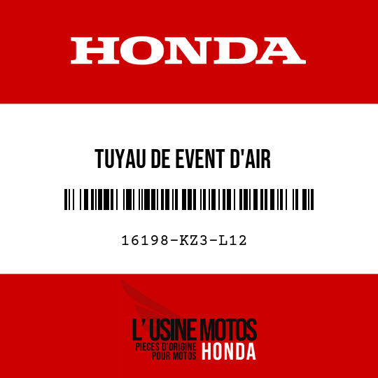 image de 16198-KZ3-L12 TUYAU DE EVENT D'AIR