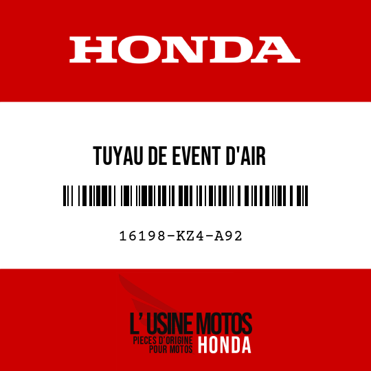 image de 16198-KZ4-A92 TUYAU DE EVENT D'AIR