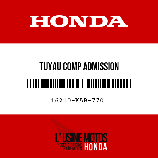 image de 16210-KAB-770 TUYAU COMP ADMISSION
