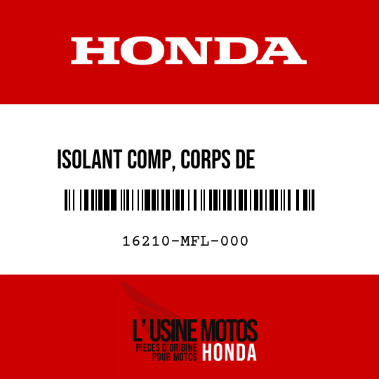image de 16210-MFL-000 ISOLANT COMP, CORPS DE       PAPILLON