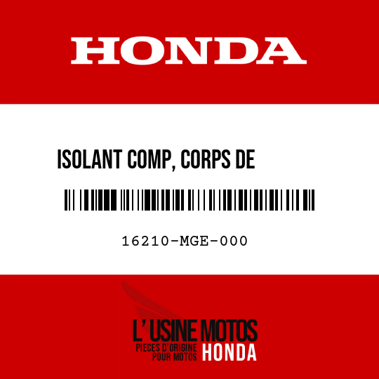 image de 16210-MGE-000 ISOLANT COMP, CORPS DE       PAPILLON