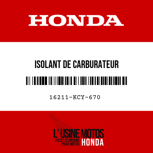 image de 16211-KCY-670 ISOLANT DE CARBURATEUR
