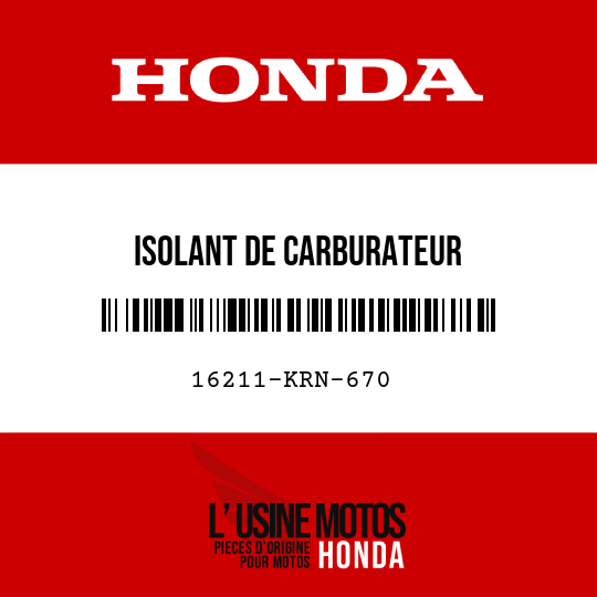 image de 16211-KRN-670 ISOLANT DE CARBURATEUR