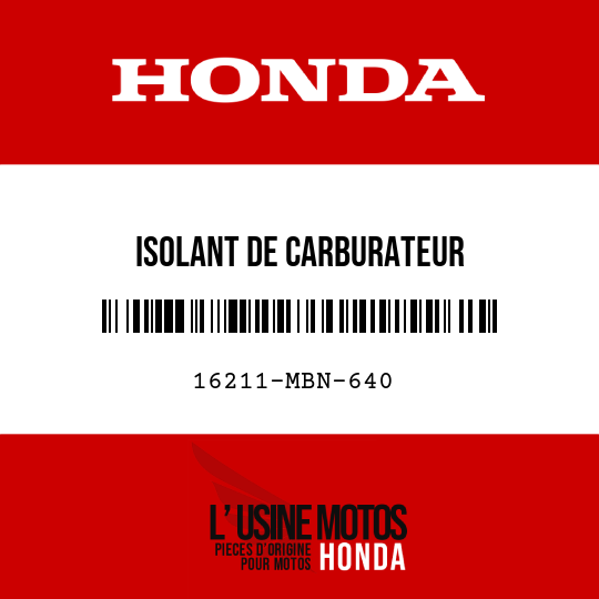 image de 16211-MBN-640 ISOLANT DE CARBURATEUR