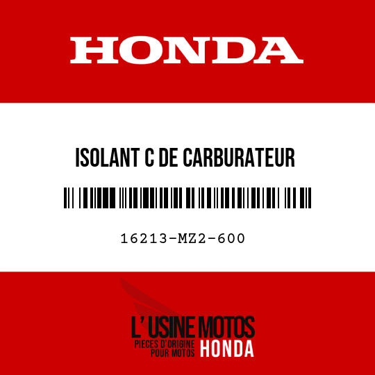 image de 16213-MZ2-600 ISOLANT C DE CARBURATEUR