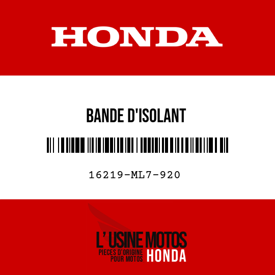 image de 16219-ML7-920 BANDE D'ISOLANT