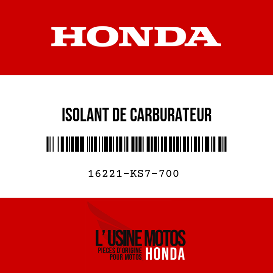 image de 16221-KS7-700 ISOLANT DE CARBURATEUR