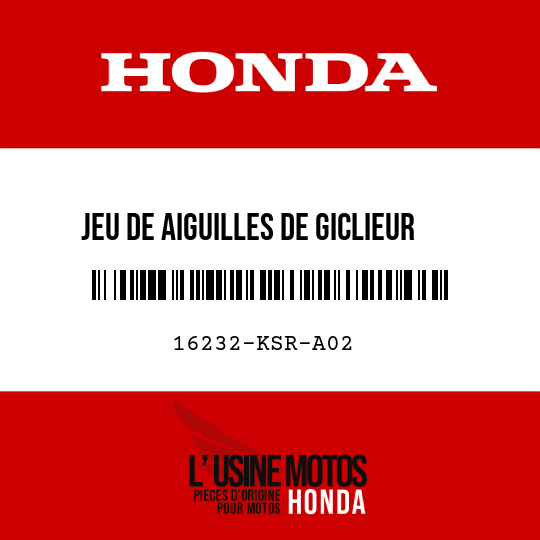 image de 16232-KSR-A02 JEU DE AIGUILLES DE GICLIEUR (6DGY27-68)