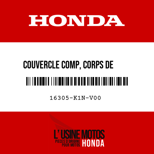 image de 16305-K1N-V00 COUVERCLE COMP, CORPS DE     PAPILLON